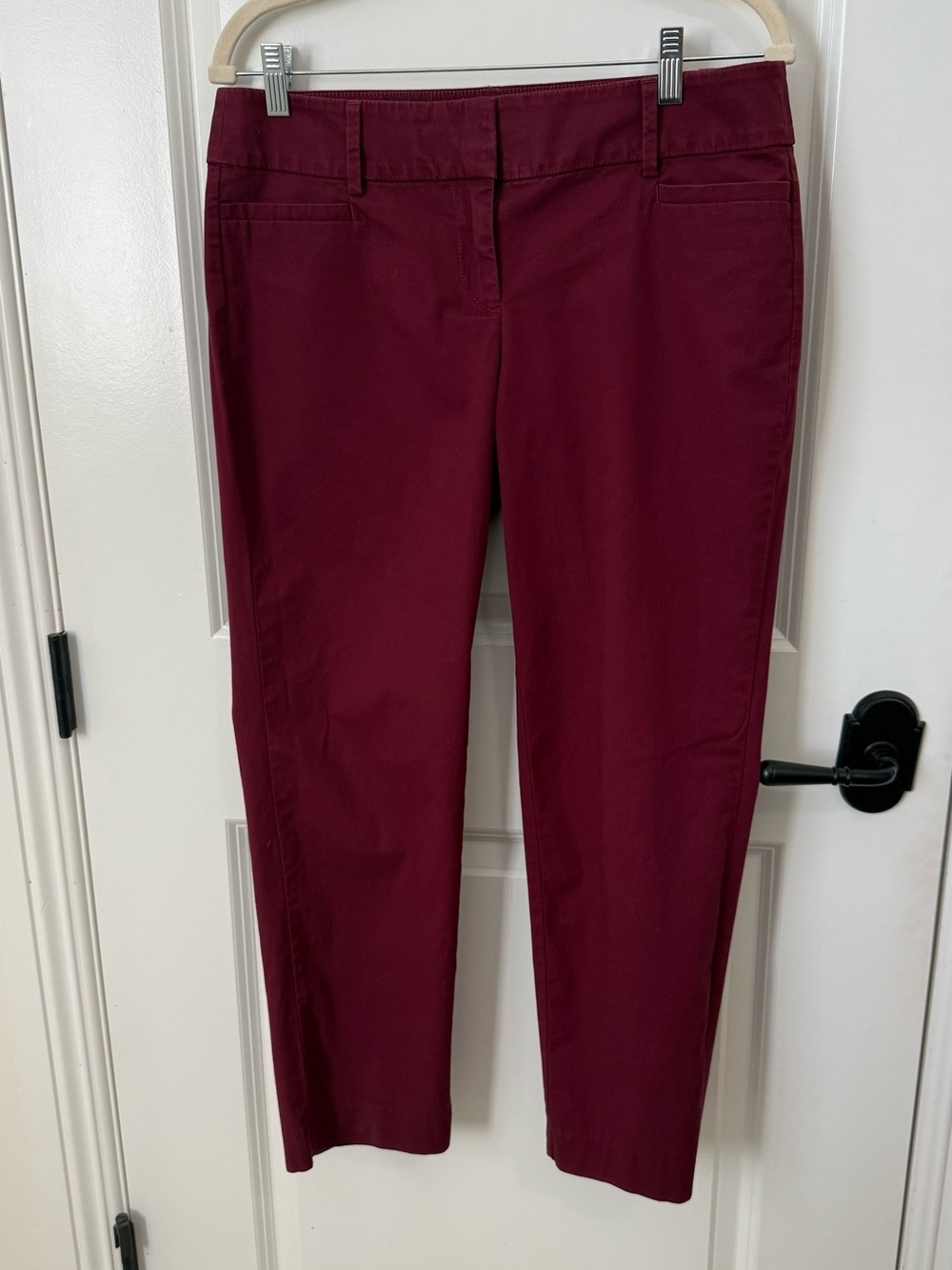 LOFT Burgundy Ankle Pants